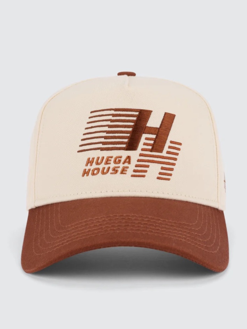 Huego House Beige and Brown Logo Cap